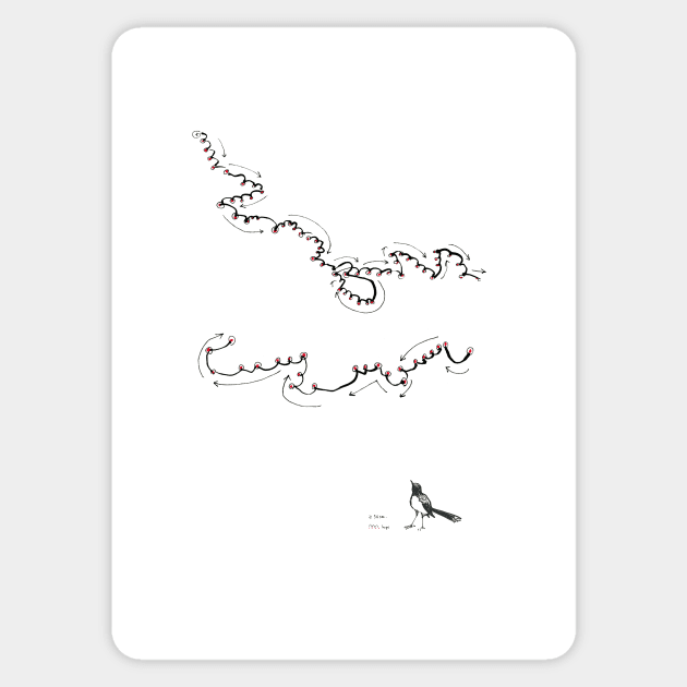 Willy Wagtail hop map Sticker by zoes